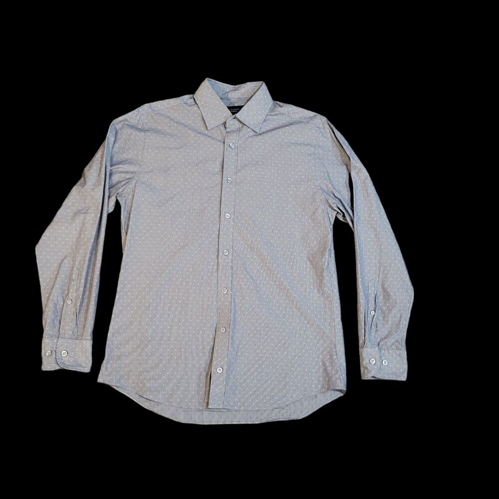 Charles Thyrwitt Button Shirt Men's Size Medium Blue Slim Fit